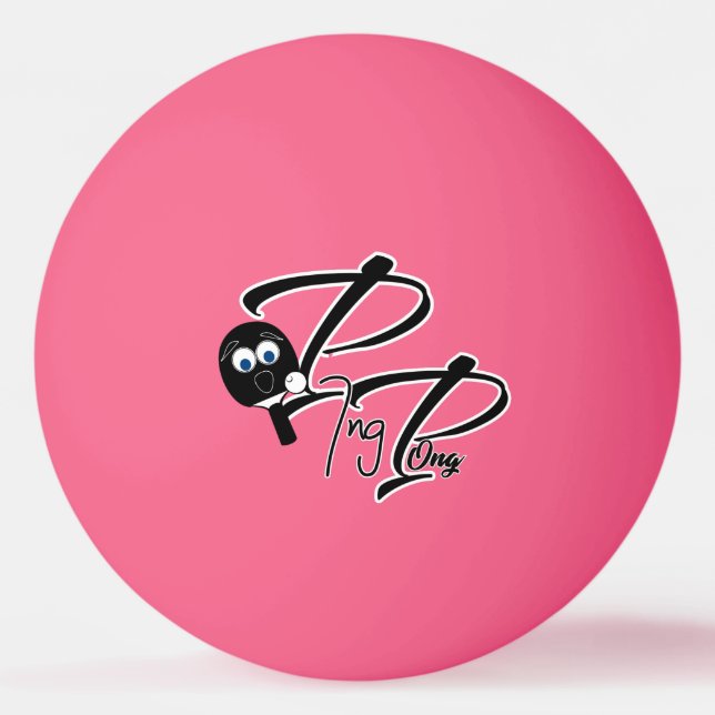 Pelota de ping pong con pala negra con cara pingisboll (Framsidan)