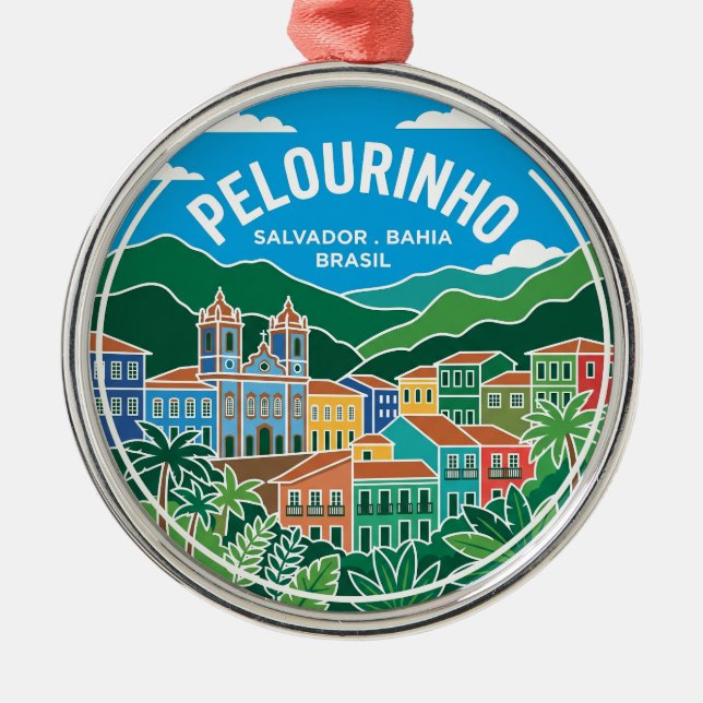 Pelourinho Brasilien Julgransprydnad Metall (Framsidan)