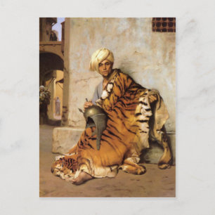 Pelt Merchant of Cairo av Jean-Leon Gerome Vykort