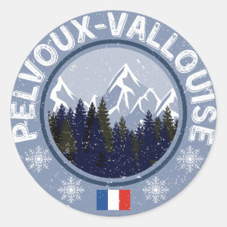 Pelvoux-Vallouise Station de ski Runt Klistermärke
