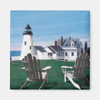 Pemaquid Lighthouse och Magnet med två stolar