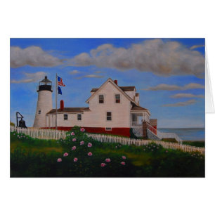 Pemaquid pekar fyren, Maine Hälsningskort
