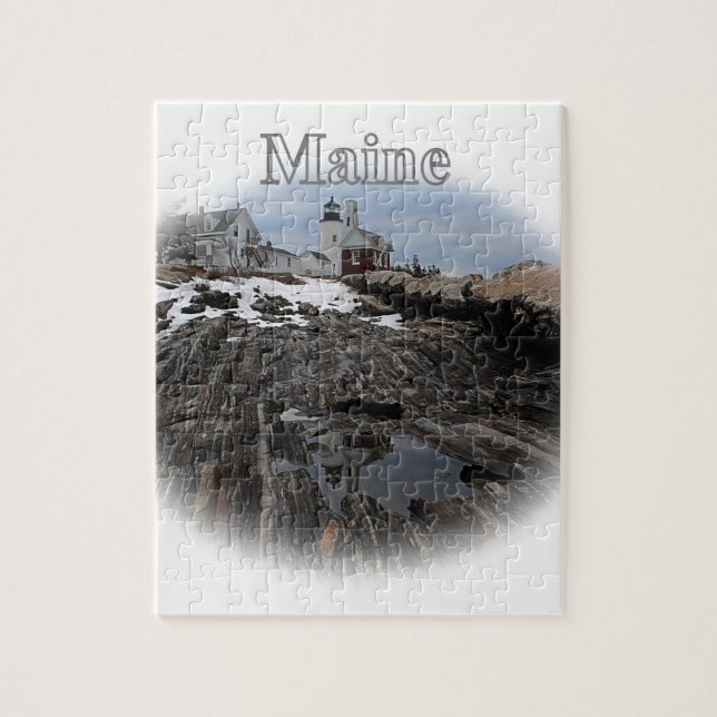 Pemaquid pekar fyren Maine Pussel (Vertikal)