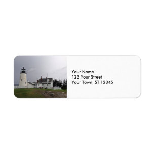 Pemaquid pekar fyren, Maine Returadress Etikett