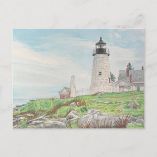 Pemaquid Point Akvarell Vykort