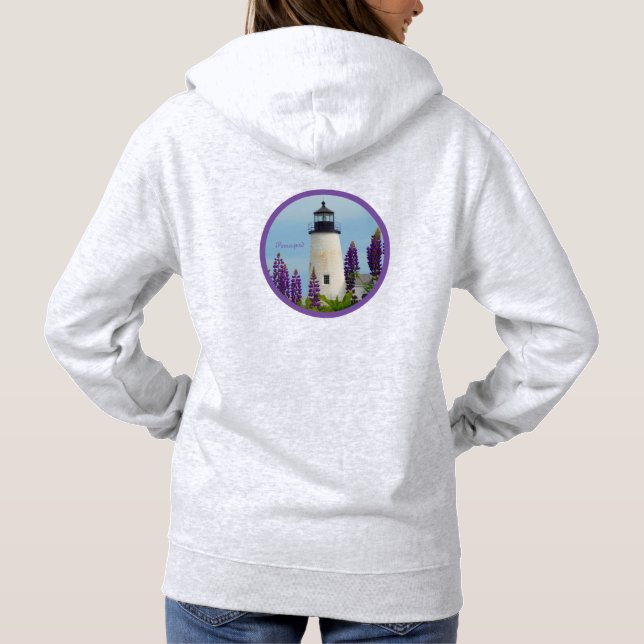 Pemaquid Point Bristol Coastal Maine fyr T Shirt (Baksida)