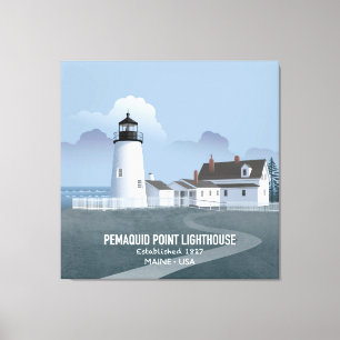 Pemaquid Point fyr Canvastryck