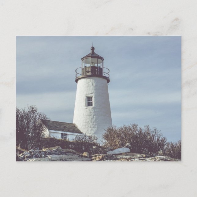 Pemaquid Point fyr Maine Kusten Vykort (Framsida)