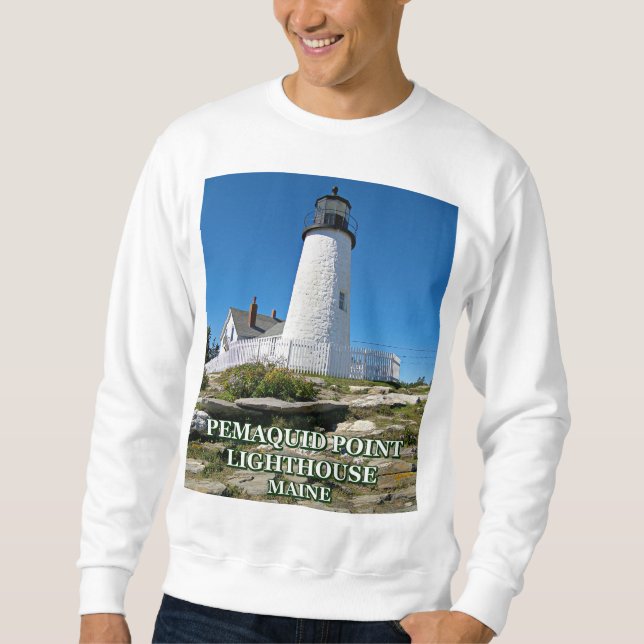 Pemaquid Point fyr, Maine Lång Ärmad Tröja (Framsida)