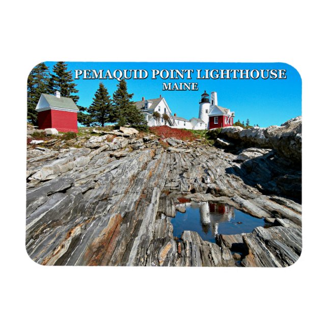Pemaquid Point fyr, Maine Magnet (Horisontell)