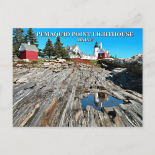 Pemaquid Point fyr, Maine Vykort