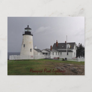 Pemaquid Point fyr, Maine Vykort