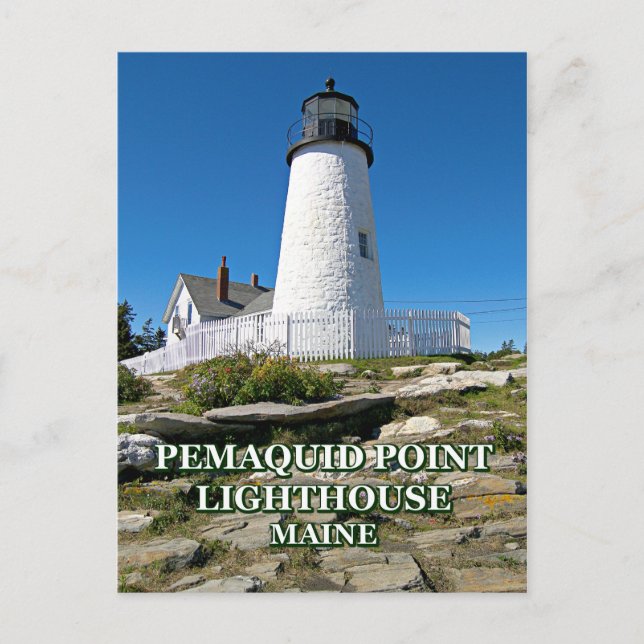 Pemaquid Point fyr, Maine Vykort (Framsida)