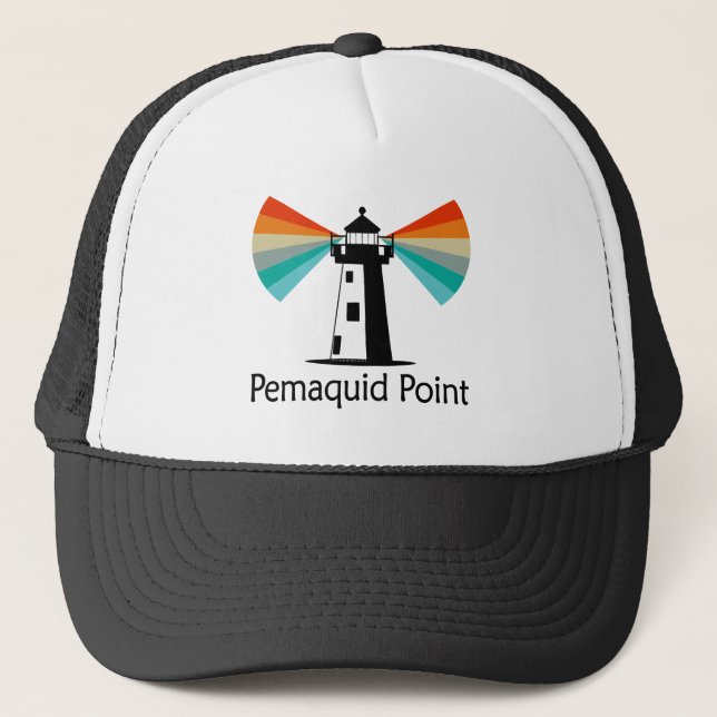 Pemaquid Point fyr Regnbåge Keps (Framsida)