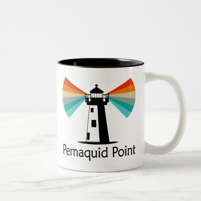 Pemaquid Point fyr regnbåge Två-Tonad Mugg (Höger)