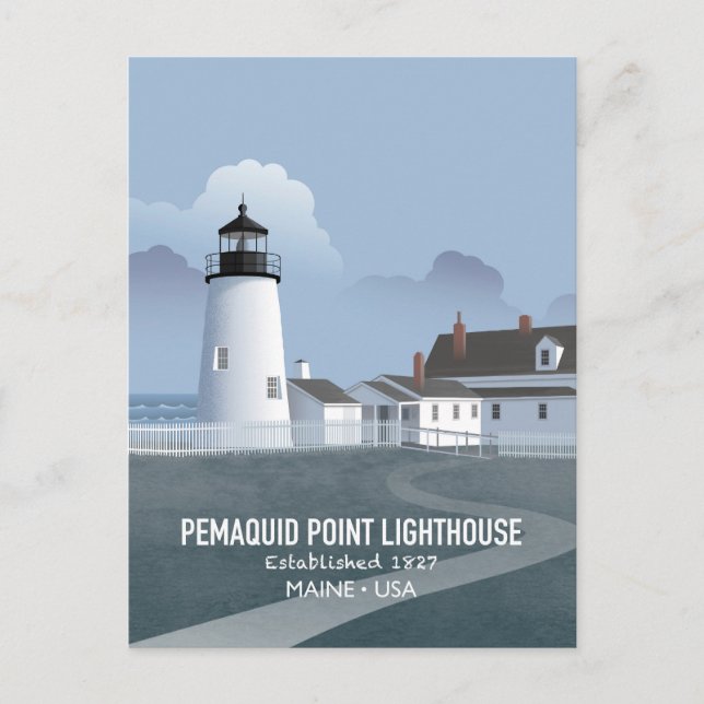 Pemaquid Point fyr Vykort (Framsida)