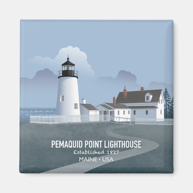 Pemaquid Point Fyren Magnet (Framsidan)