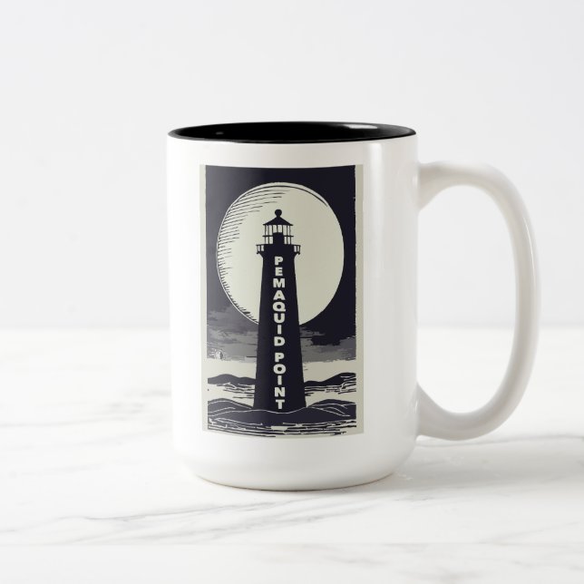 Pemaquid Point Light Måne Två-Tonad Mugg (Höger)