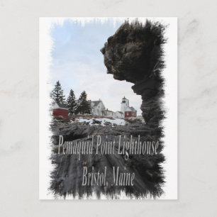 Pemaquid Point Lighthouse i Bristol, Maine Vykort