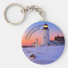 Pemaquid Point Lighthouse Maine Keychain Nyckelring