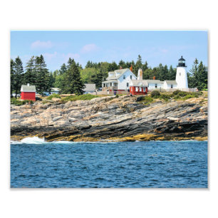 Pemaquid Point Lighthouse Maine Photo Print Fototryck