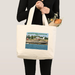 Pemaquid Point Lighthouse, Maine Tote Bag Jumbo Tygkasse