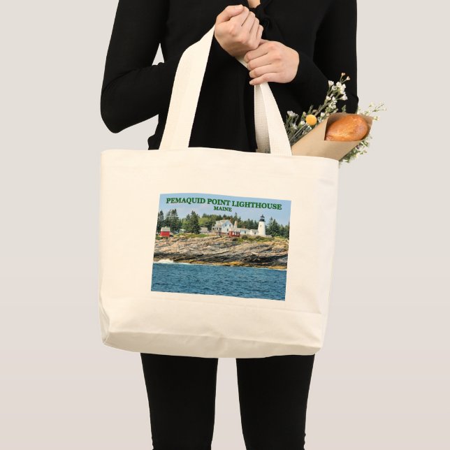 Pemaquid Point Lighthouse, Maine Tote Bag Jumbo Tygkasse (Framsida (produkt))
