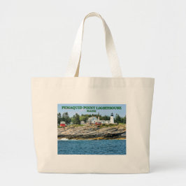 Pemaquid Point Lighthouse, Maine Tote Bag Jumbo Tygkasse