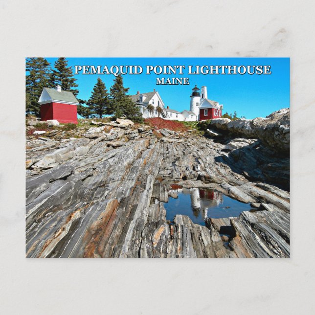 Pemaquid Point Lighthouse, Maine Vykort (Framsida)