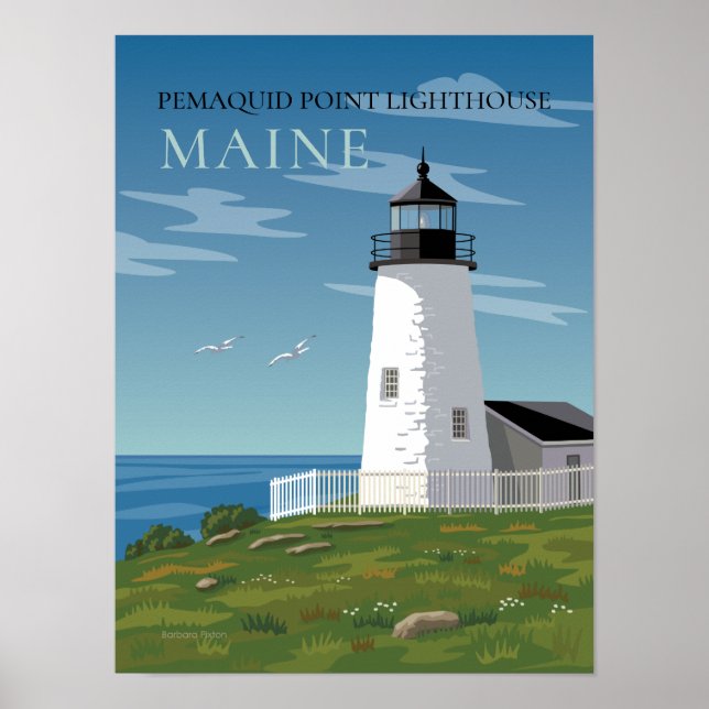 Pemaquid Point Lighthouse Poster (Framsidan)
