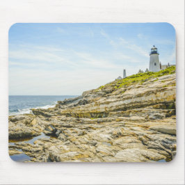 Pemaquid Point Maine Fyren och Havet Musmatta