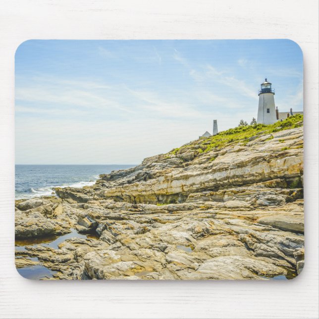 Pemaquid Point Maine Lighthouse and Ocean Musmatta (Framsidan)