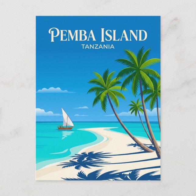 Pemba-öns stränder Tanzania Vykort (Framsida)