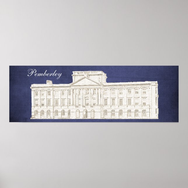 Pemberley Jane Austen Pride and Prejudice Poster (Framsidan)