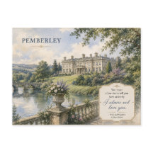 Pemberley Stolthet och fördom Jane Austen vykort