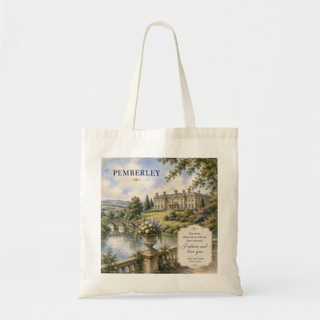 Pemberlyts Stolthet och fördom Jane Austen Tote Tygkasse (Framsidan)