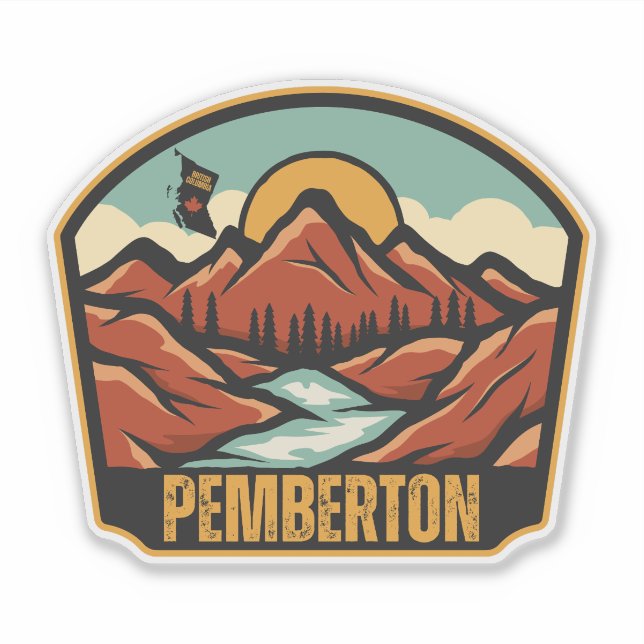 Pemberton, British Columbia Klistermärken (Framsida)
