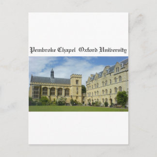 Pembroke Chapel Oxford Universiteten Vykort