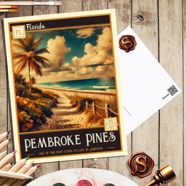 Pembroke Pines, Florida | Gammal vykort (Skapare uppladdad)