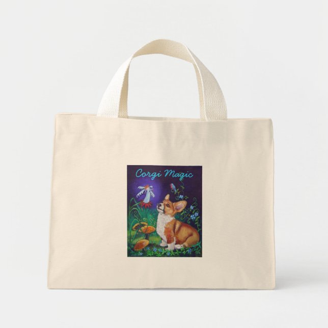 Pembroke Welsh Corgi Bags Mini Tygkasse (Framsidan)