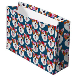 Pembroke Welsh Corgi Blue Tecknad Wrapping Papper