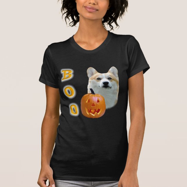 Pembroke Welsh Corgi Boo Tee Shirt (Framsida)