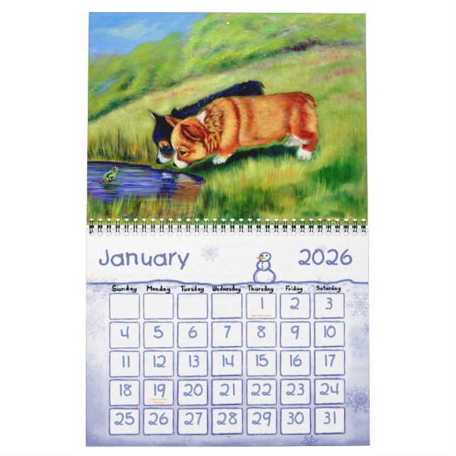 Pembroke Welsh Corgi Calendar The Joy of Corgis Kalender (Jan 2026)