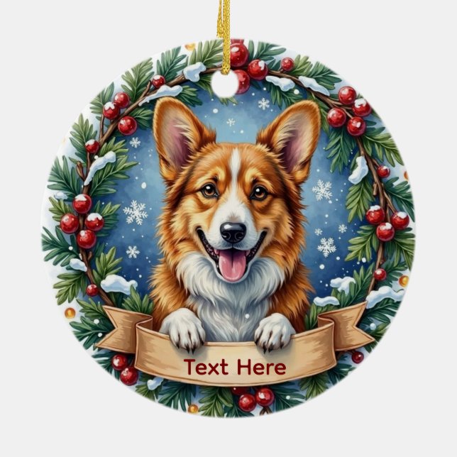 Pembroke Welsh Corgi Christmas Ornament (Baksidan)