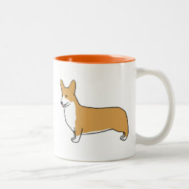 Pembroke Welsh Corgi | Cute Hund Två-Tonad Mugg