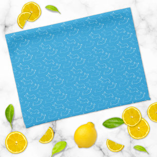 Pembroke Welsh Corgi Cute Mönster Teal Kökshandduk