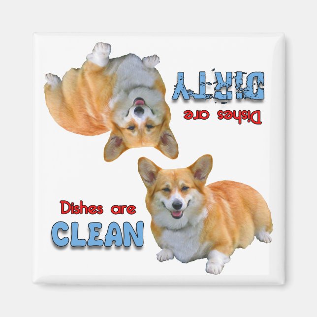 Pembroke Welsh Corgi Dishwasher Magnet (Framsidan)
