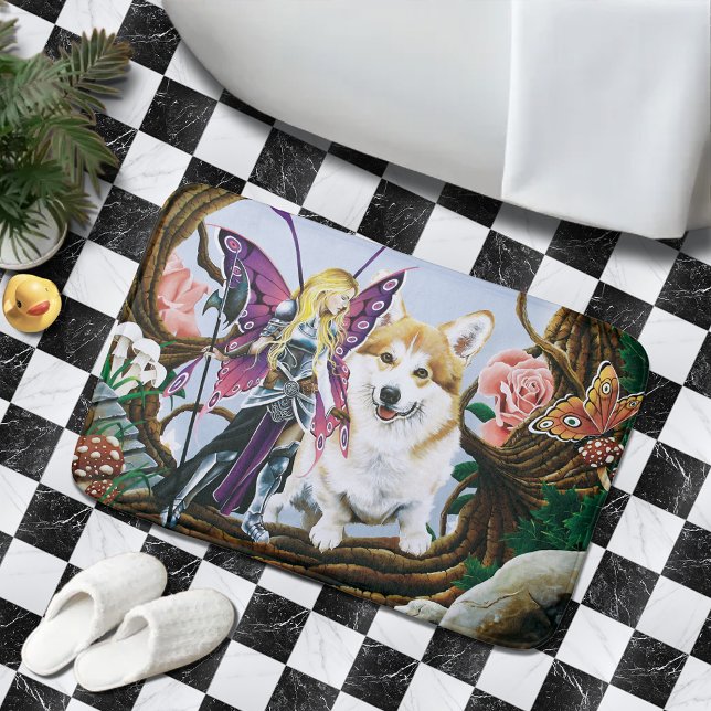 Pembroke Welsh Corgi Fairy Fantasy Badrumsmatta (Skapare uppladdad)