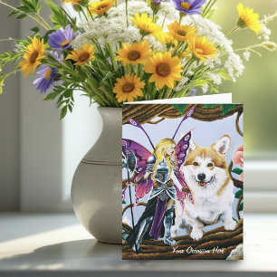 Pembroke Welsh Corgi Fairy Fantasy Kort