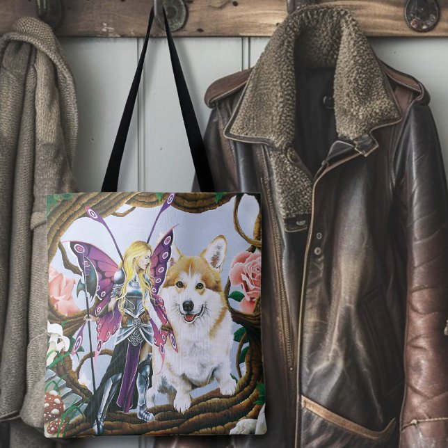 Pembroke Welsh Corgi Fairy Fantasy Tygkasse (Skapare uppladdad)